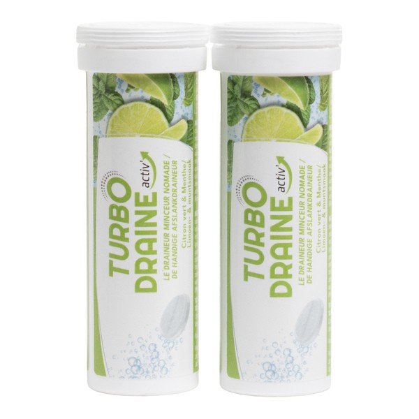 Forté Pharma Turbodraine Activ' citron vert menthe comprimés effervescents