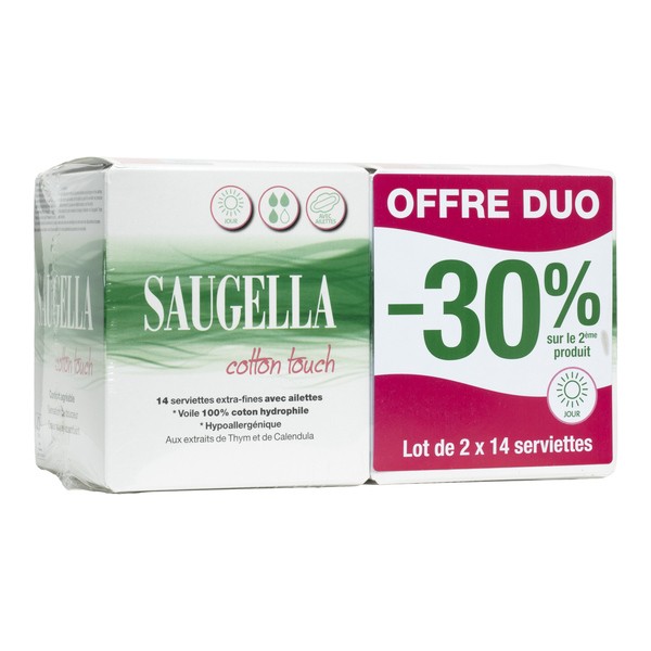 Saugella Cotton Touch Serviettes hygiéniques jour