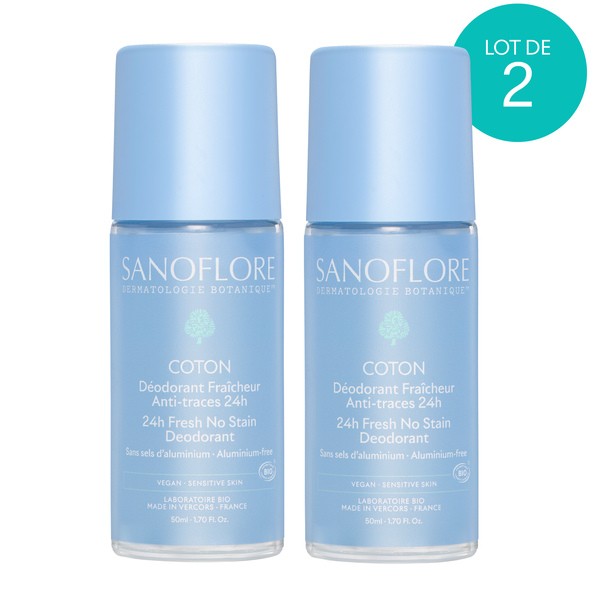 Sanoflore Déodorant Coton 24H bio roll on