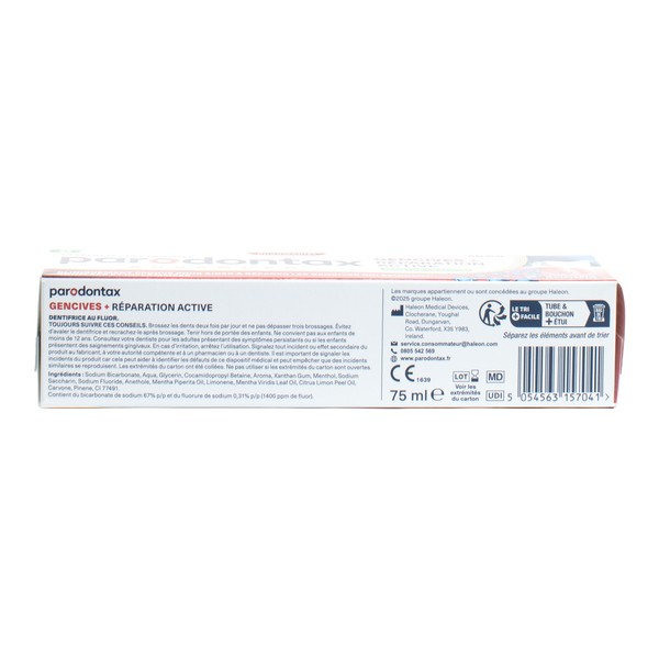 Parodontax dentifrice Réparation active gencives