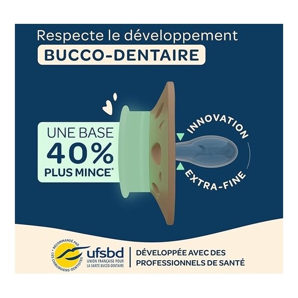 Biolane sucette silicone anatomique 0-6 mois Nuit