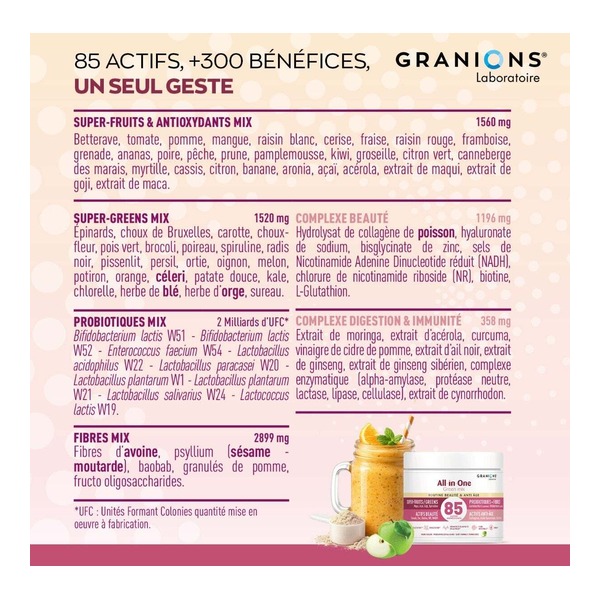 Granions All in One Green Mix Beauté et anti âge poudre