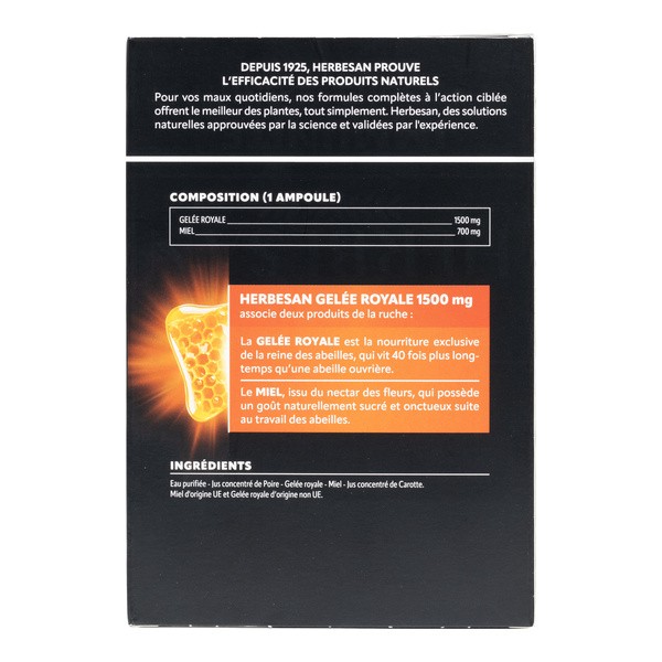 Herbesan Gelée royale 1500 mg ampoules