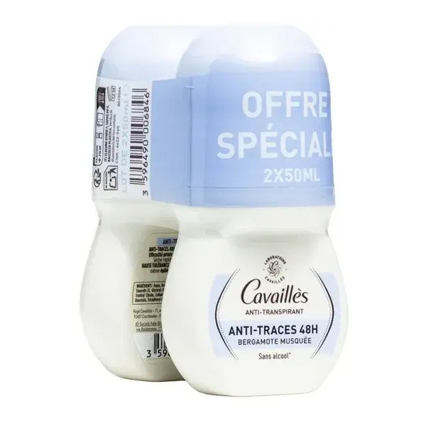 Cavaillès Deodorant anti transpirant 48h Bergamotte musquée roll on