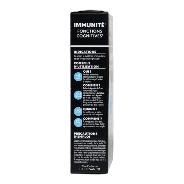 Herbesan Immunité Fonction cognitives ampoule