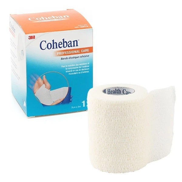 Solventum Coheban bande de contention cohésive 7 cm x 3 m