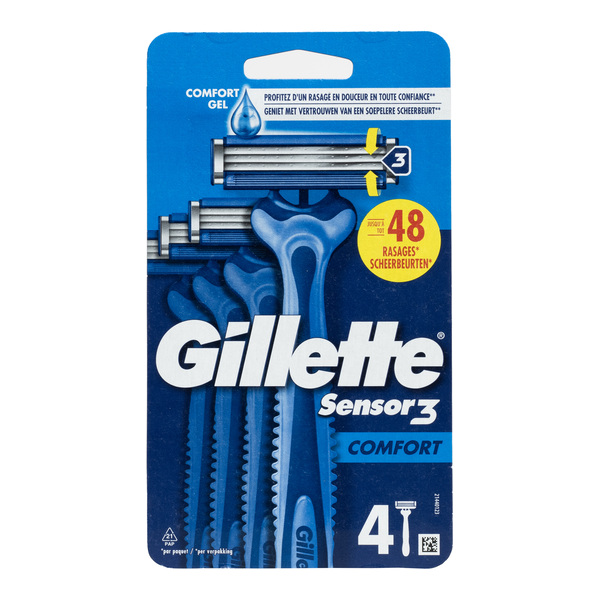 Gillette Rasoirs Jetables Sensor 3 Comfort Avec T te Pivotante Gillette Rasoirs Jetables Sensor 3 Comfort Avec T te Pivotante