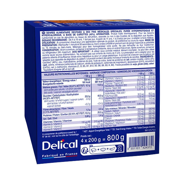 Delical Purée hyperprotéinée et hypercalorique