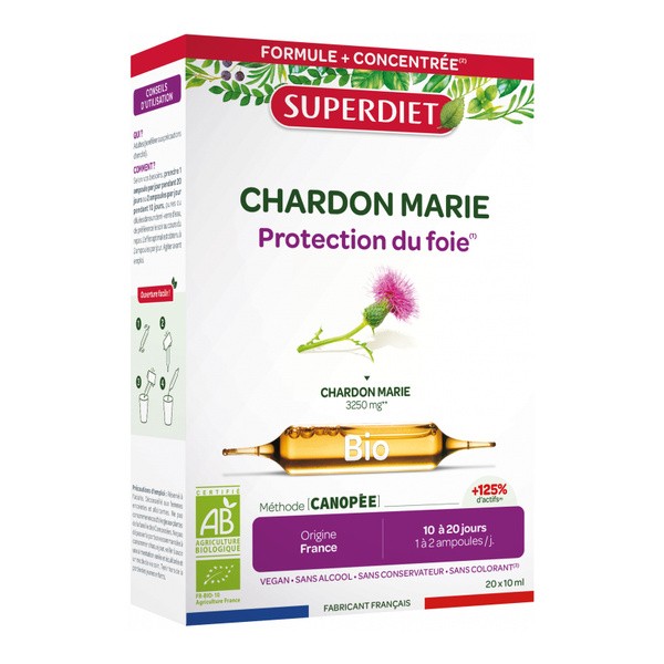 Super Diet Chardon Marie ampoules Bio