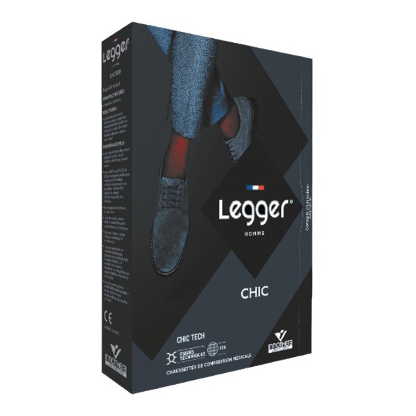Chaussettes de contention Homme Legger chic classe 2