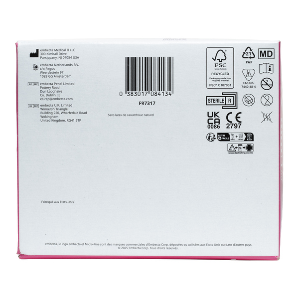 Embecta Microfine Seringue à insuline 29 G