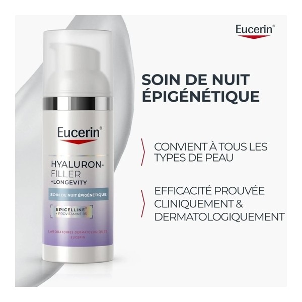 Eucerin Hyaluron Filler + longevity Soin de nuit épigénétique