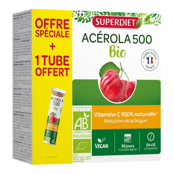 Super Diet Acérola 500 Bio comprimés à croquer