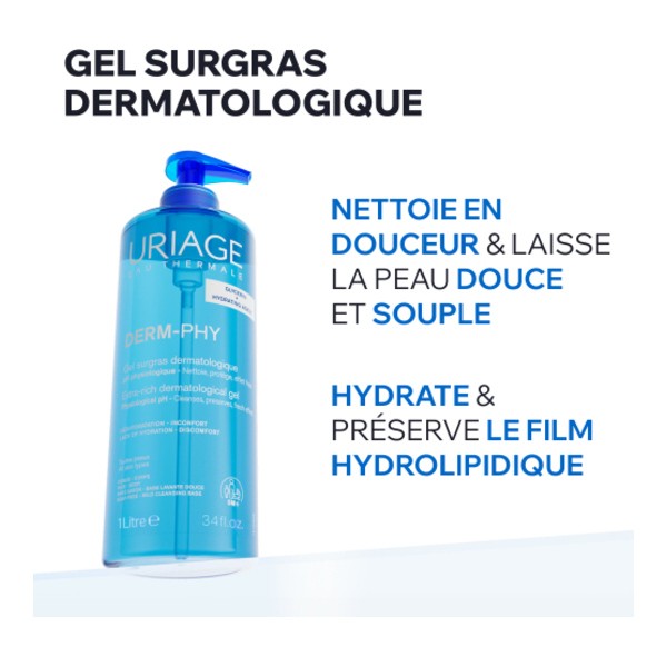 Uriage Gel surgras dermatologique Derm Phy