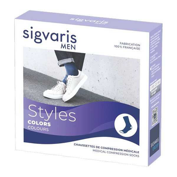 Sigvaris Styles Colors Chaussettes de contention Classe 2 homme