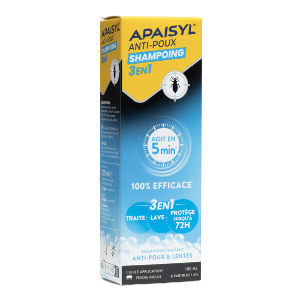 Apaisyl Shampooing anti poux 3 en 1