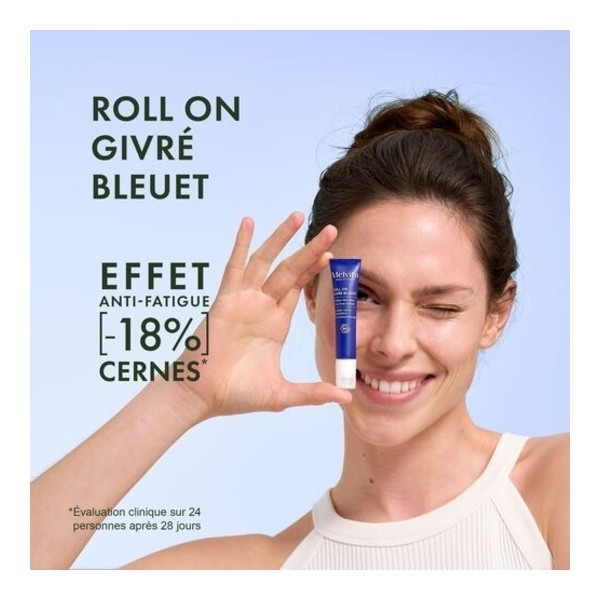 Melvita Roll on givré contour des yeux bleuet bio