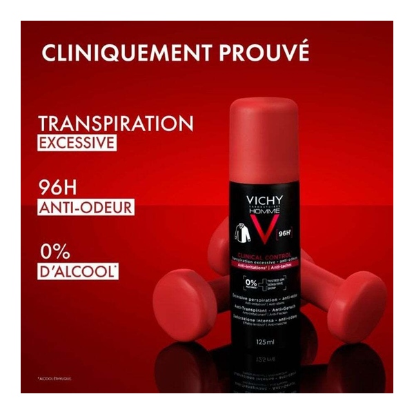 Vichy Homme déodorant anti-transpirant Clinical Control 96h spray