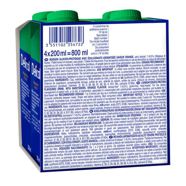 Delical boisson sans sucres fruitées
