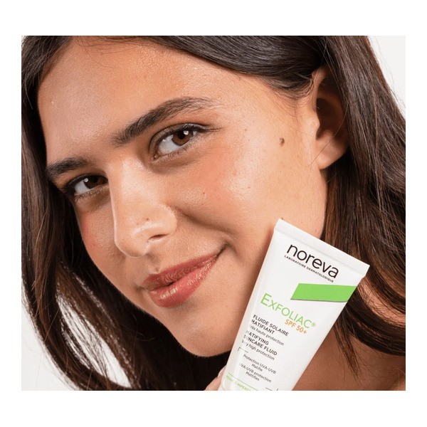 Noreva Exfoliac Fluide solaire matifiant SPF 50+