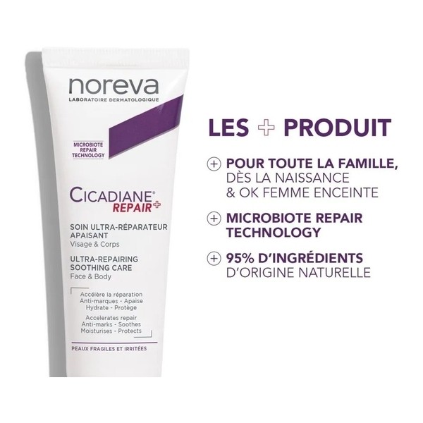 Noreva Cicadiane Repair+ Crème réparatrice apaisante