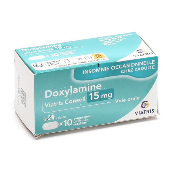 Doxylamine 15 mg comprimés sécables