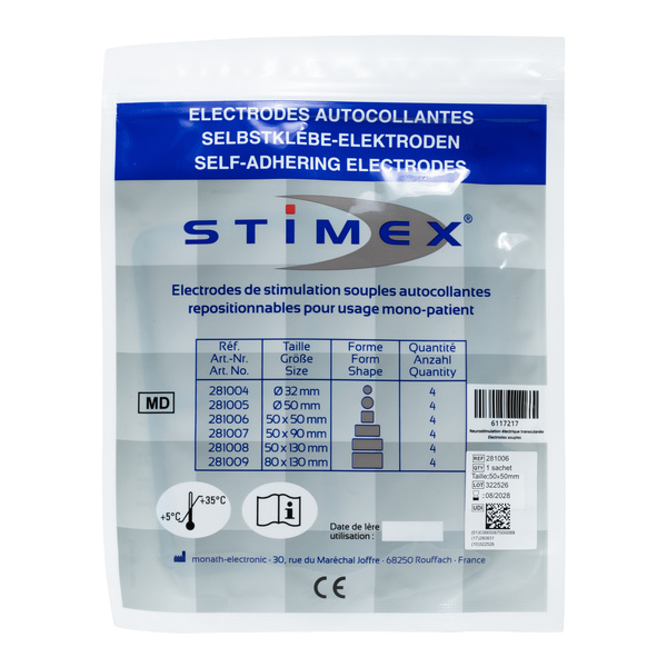Electrodes de stimulation autocollantes Stimex