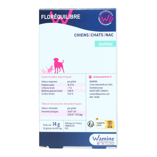 Wamine Floréquilibre Initial chien et chat gélules