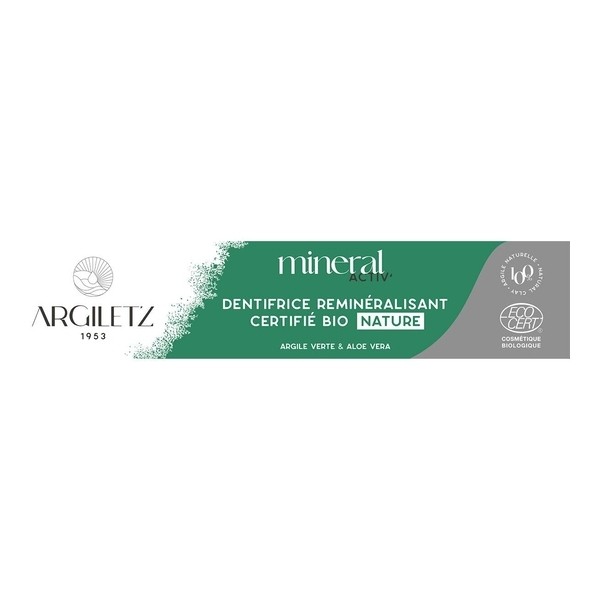 Argiletz Dentifrice Aloe vera Bio