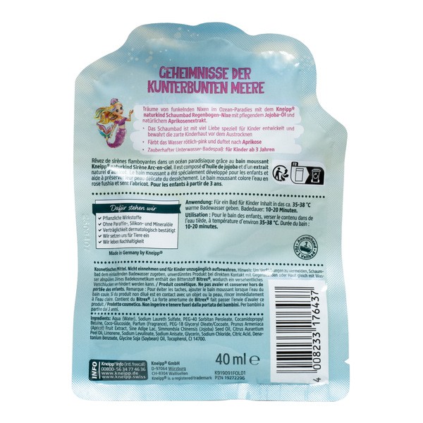 Kneipp Bain moussant Sirène Arc en ciel