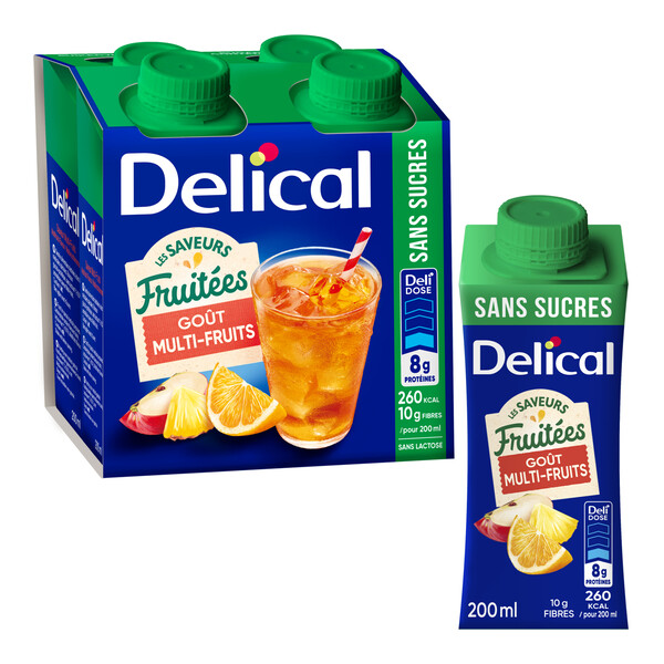 Delical boisson sans sucres fruitées