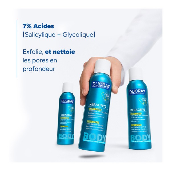 Ducray Keracnyl Spray corps asséchant anti boutons