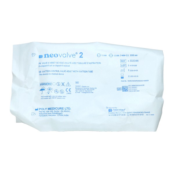 Neovalve 2 stop vide avec tubulure 300 cm