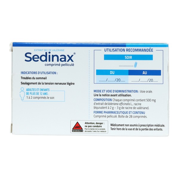 Sedinax troubles du sommeil comprimés