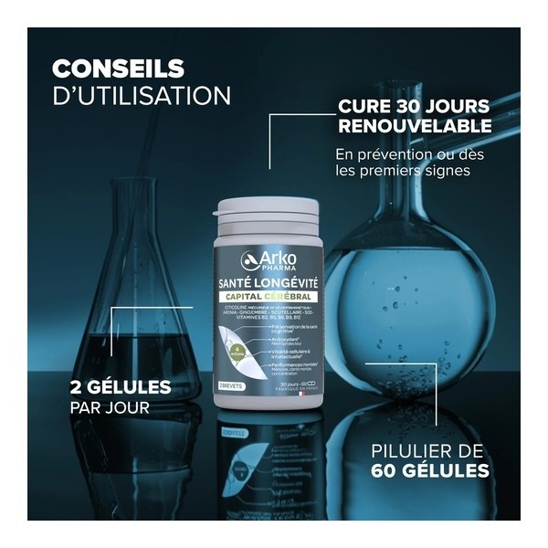 Arkopharma Santé longévité Capital cérébral gélule