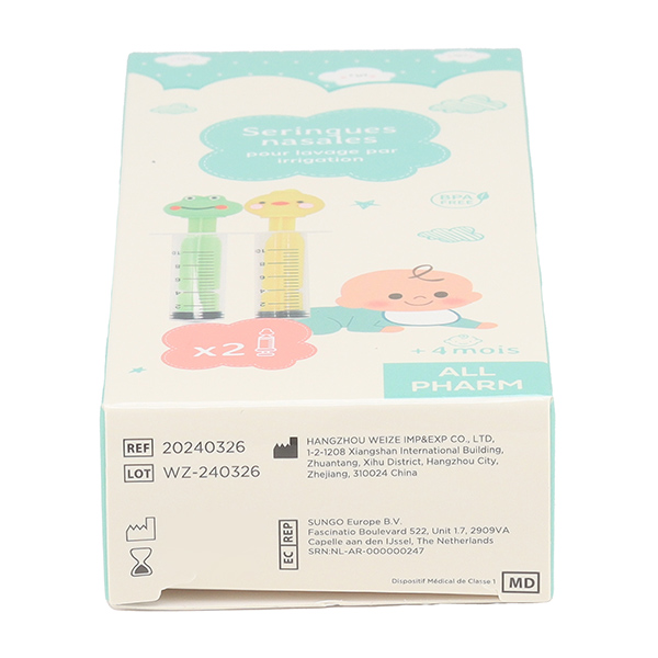 Seringues nasales pour bébé motif animaux
