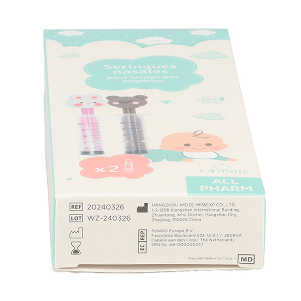 Seringues nasales pour bébé motif animaux