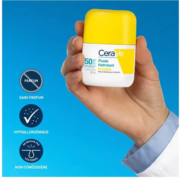 Cerave Fluide hydratant invisible SPF 50