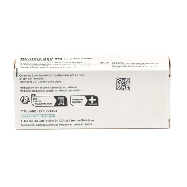 Bevitine 250 mg comprimés
