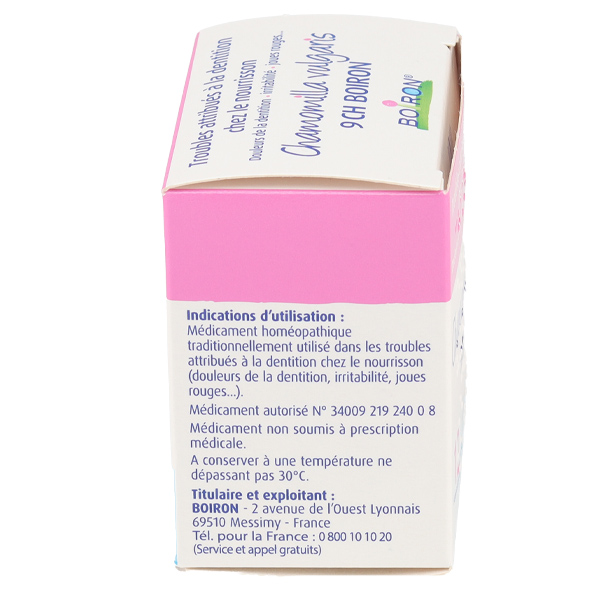 Chamomilla vulgaris 9 CH suppositoire Boiron
