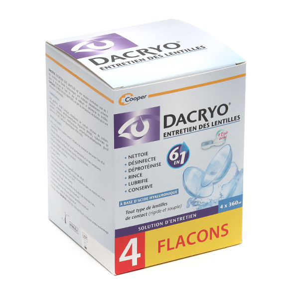 Dacryo Entretien des lentilles de contact