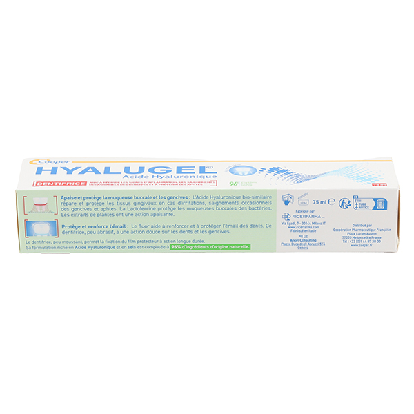 Hyalugel dentifrice