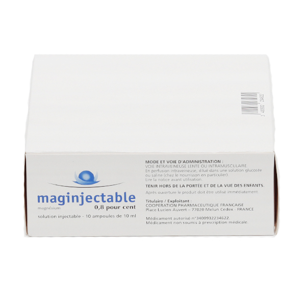 Maginjectable 0,8 % ampoules