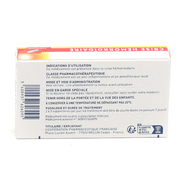 Sedorrhoide suppositoire Crise hémorroïdaire