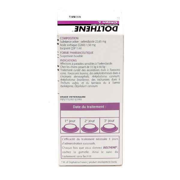 Dolthene Chien suspension buvable vermifuge
