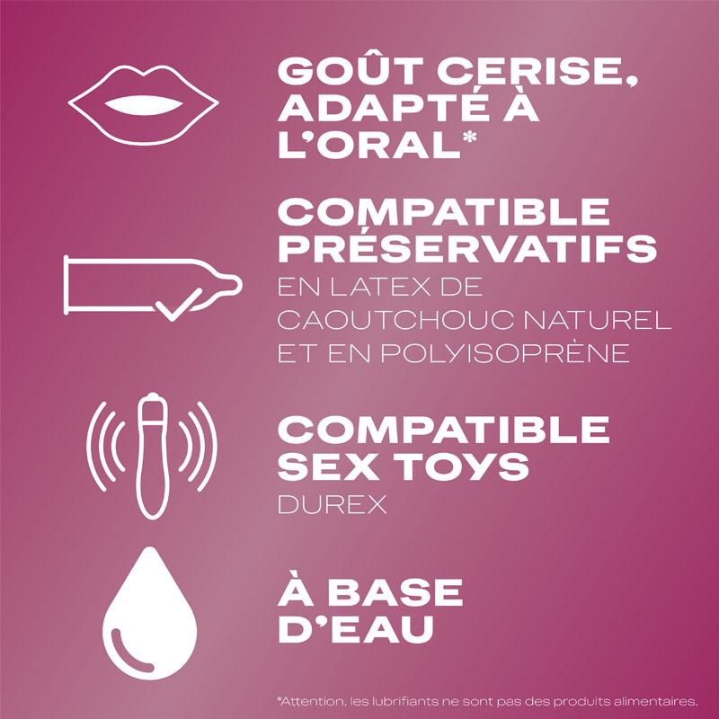 Durex Crazy Cherry gel lubrifiant cerise