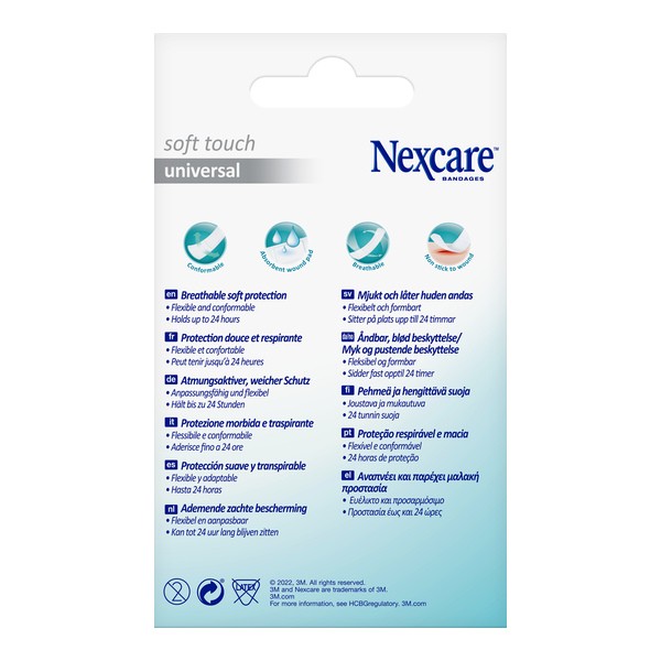 Nexcare Soft Touch pansement prédécoupé universel