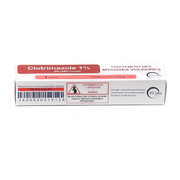Clotrimazole 1 % crème mycose vulvaire