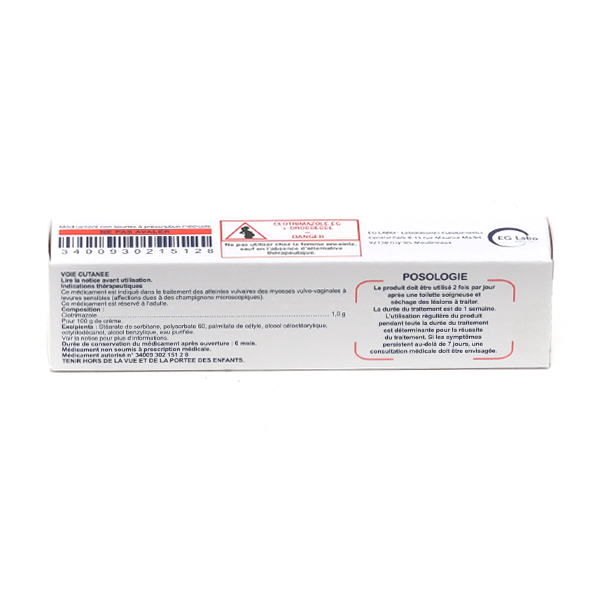 Clotrimazole 1 % crème mycose vulvaire