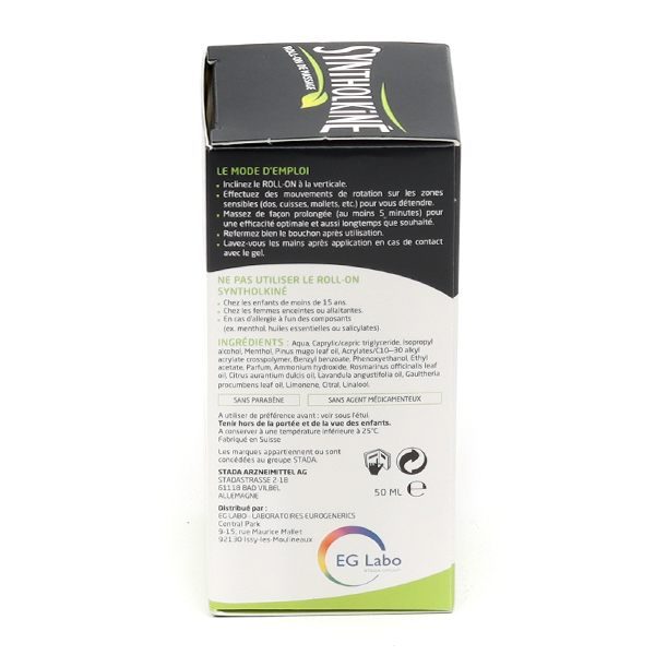 Syntholkiné roll-on de massage musculaire